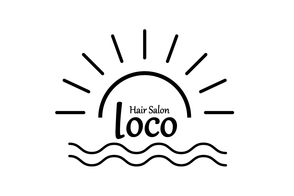 「ロゴ×HairSalon loco」：デザインサンプル（コピーマック）