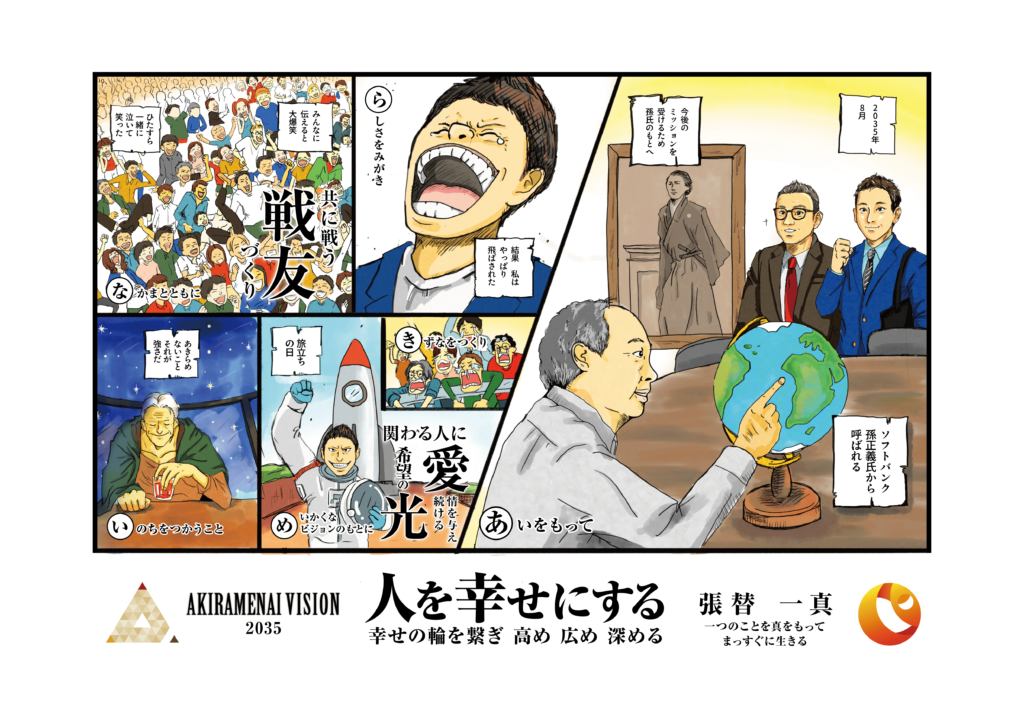 「ヴィジョンボード×株式会社あきらめない」：デザインサンプル（コピーマック） | 